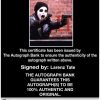 Larenz Tate Certificate of Authenticity from The Autograph Bank