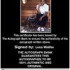 Lena Waithe Certificate of Authenticity from The Autograph Bank