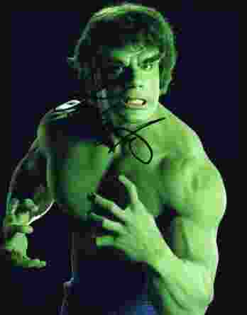 Lou Ferrigno signed 8x10 poster