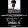 Madison Pettis Certificate of Authenticity from The Autograph Bank