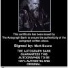 Mark Boone Certificate of Authenticity from The Autograph Bank
