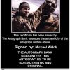 Michael Welch Certificate of Authenticity from The Autograph Bank