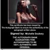 Michelle Dockery Certificate of Authenticity from The Autograph Bank