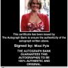 Missi Pyle Certificate of Authenticity from The Autograph Bank
