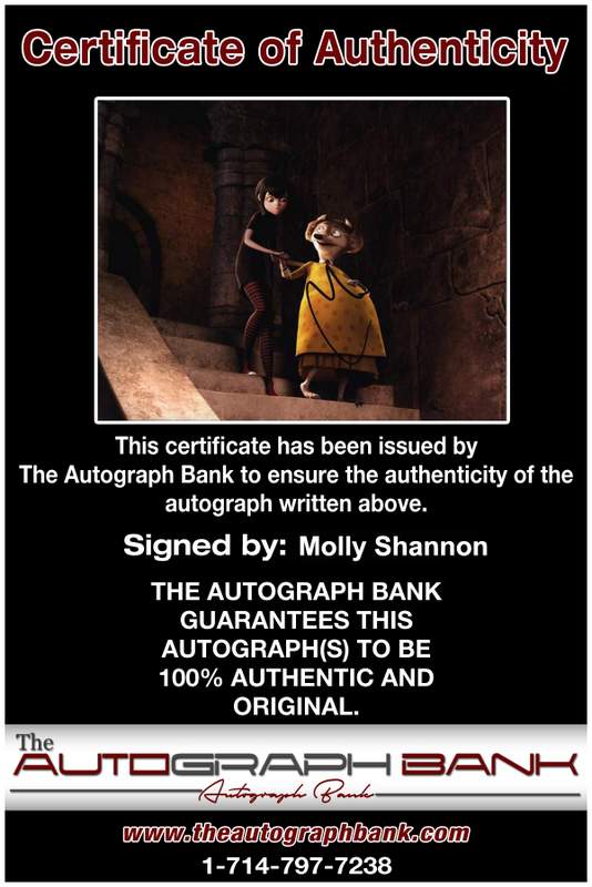 Molly Shannon Certificate of Authenticity from The Autograph Bank
