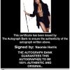 Naomie Harris Certificate of Authenticity from The Autograph Bank