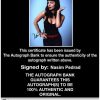 Nasim Pedrad Certificate of Authenticity from The Autograph Bank