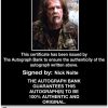 Nick Nolte Certificate of Authenticity from The Autograph Bank