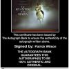 Patrick Wilson Certificate of Authenticity from The Autograph Bank