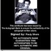 Pauly Shore Certificate of Authenticity from The Autograph Bank
