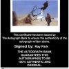Ray Park Certificate of Authenticity from The Autograph Bank