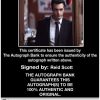 Reid Scott Certificate of Authenticity from The Autograph Bank
