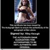 Riley Keough Certificate of Authenticity from The Autograph Bank