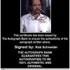 Rob Schneider Certificate of Authenticity from The Autograph Bank