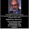 Robert Curl Certificate of Authenticity from The Autograph Bank