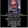 Robert Curl Certificate of Authenticity from The Autograph Bank
