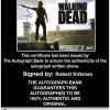 Robert Kirkman Certificate of Authenticity from The Autograph Bank