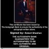 Robert Sheehan Certificate of Authenticity from The Autograph Bank