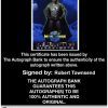 Robert Townsend Certificate of Authenticity from The Autograph Bank