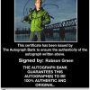Robson Green Certificate of Authenticity from The Autograph Bank