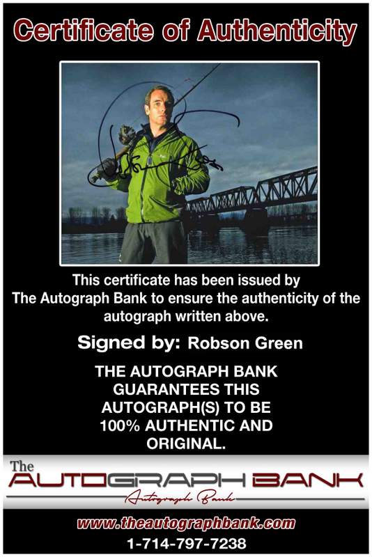 Robson Green Certificate of Authenticity from The Autograph Bank