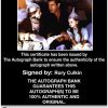 Rory Culkin Certificate of Authenticity from The Autograph Bank