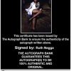 Ruth Negga Certificate of Authenticity from The Autograph Bank
