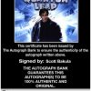 Scott Bakula Certificate of Authenticity from The Autograph Bank