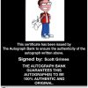 Scott Grimes Certificate of Authenticity from The Autograph Bank