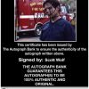 Scott Wolf Certificate of Authenticity from The Autograph Bank