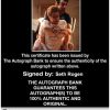 Seth Rogen Certificate of Authenticity from The Autograph Bank