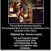 Sharlto Copley Certificate of Authenticity from The Autograph Bank