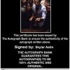 Skylar Astin Certificate of Authenticity from The Autograph Bank