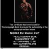 Stephen Dorff Certificate of Authenticity from The Autograph Bank