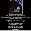 Steven Knight Certificate of Authenticity from The Autograph Bank