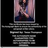 Tessa Thompson Certificate of Authenticity from The Autograph Bank