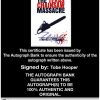 Tobe Hooper Certificate of Authenticity from The Autograph Bank