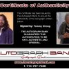 Tommy Chong Certificate of Authenticity from The Autograph Bank