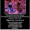 Tony Revolori Certificate of Authenticity from The Autograph Bank