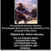 William Moseley Certificate of Authenticity from The Autograph Bank