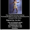 Zoe Bell Certificate of Authenticity from The Autograph Bank