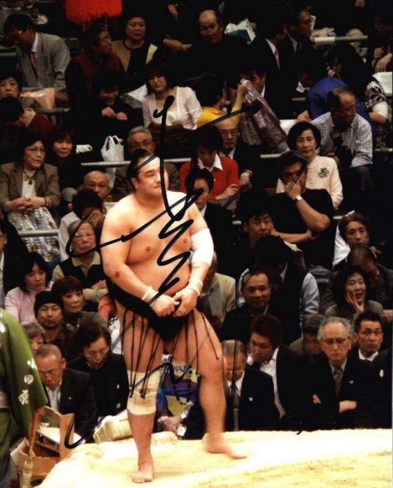 Sumo wrestler Aminishiki Jp signed 8x10 photo