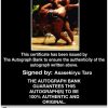 Sumo wrestler Asasekiryu Taro Certificate of Authenticity from The Autograph Bank