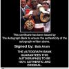 Boxer Bob Arum Certificate of Authenticity from The Autograph Bank