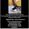 Volleyball player Casey Patterson Certificate of Authenticity from The Autograph Bank