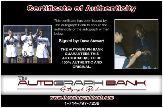 Certificate of Authenticity from The Autograph Bank