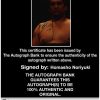 Sumo wrestler Homasho Noriyuki Certificate of Authenticity from The Autograph Bank