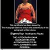 Sumo wrestler Iwakiyama Ryuta Certificate of Authenticity from The Autograph Bank