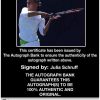 Tennis player Julia Schruff Certificate of Authenticity from The Autograph Bank