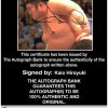 Sumo wrestler Kaio Hiroyuki Certificate of Authenticity from The Autograph Bank